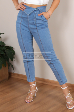 Calça jeans cós assimétrico - REF 202102 - comprar online
