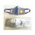 TAPABOCAS RAYADO AZUL Reversible con GRIS