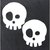 Calaveras de friselina autoahdesivas x 5