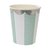 VASO AQUA O MINT con borde en PLATA