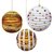 SET DECO GLOBOS DE PAPEL DORADOS