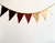 banderines de tela en distintos tonos