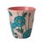 VASO MELAMINA CORAL CON DISEÑO AMAPOLA AZUL