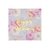 SERVILLETAS FLOREADAS CON HAPPY BIRTHDAY EN DORADO - comprar online