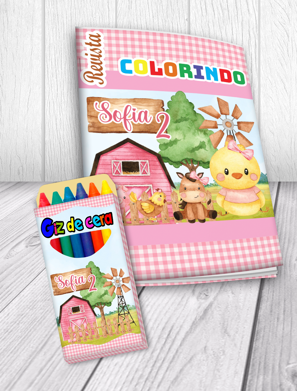 Livro colorir lembrancinha personalizado Panda menina