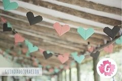 Guirnalda de Corazones en Origami