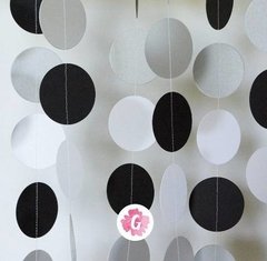 Guirnalda de círculos con dorado o plateado - Guinda Decoración