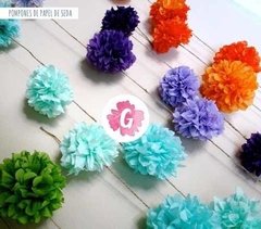 Imagen de Pack 4 Pompones De Papel Seda de 15 cm