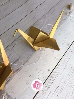 Grullas Doradas de Origami para Souvenir