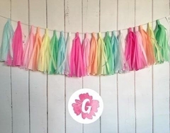 Borlas De Flecos (20) De Papel Cola De Globos O Guirnalda - comprar online