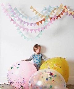 Pack 3 Globos Piñata: 2 Opacos Y 1con Confetti 60cm