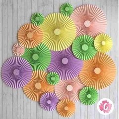 Pack 18 Rosetas Papel Decoracion Fiesta Cumpleaños Comunion - comprar online