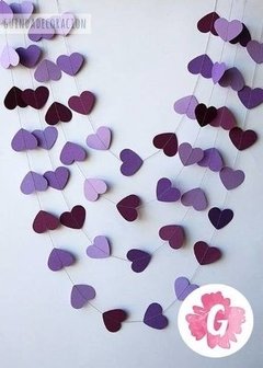 Guirnalda de corazones cosida - comprar online