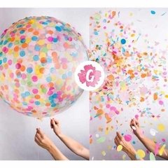 Piñata Inflable Transparente de 60cm con confetti dentro