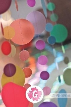 Guirnalda Colores Babyshower Casamientos Cumpleaños Eventos - tienda online