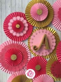 Pack de 6 blondas de cartulina dorada o plateado - tienda online