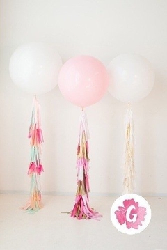 Imagen de Borlas De Flecos (20) De Papel Cola De Globos O Guirnalda