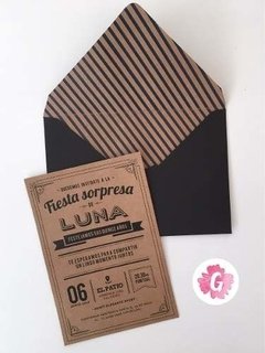 Invitaciones Tarjetas en Papel kraft - comprar online