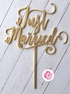 Imagen de Cake topper de madera para tortas con frases