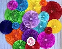 Pack 18 Rosetas Papel Decoracion Fiesta Cumpleaños Comunion - tienda online