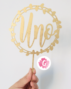 Cake topper de madera para tortas con frases - Guinda Decoración
