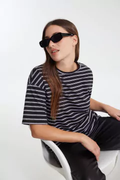 REMERA MC OVER STRIPES- SYSTEM - comprar online
