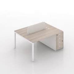 Estación de Trabajo Workstation Moderna con 2 Puestos - comprar online