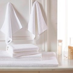 Toalla de Mano Algodón 550g Blanco Hotelero (6 unidades)