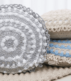 Deco tejida - Almohadón Redondo tejido al crochet