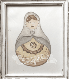 Acuarela Mamushka tostado