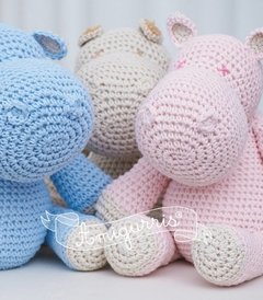 Muñeco tejido de apego - Hipopótamo amigurumi - Amigurris