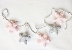 Deco tejida - Guirnalda estrellas tejida al crochet amigurumi