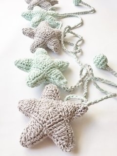 Deco tejida - Guirnalda estrellas tejida al crochet en internet
