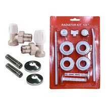 Kit Completo P/radiador Calefacción Válv+detentor+niple+roseta Icma