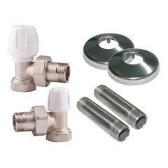 Kit Completo P/radiador Calefacción Válv+detentor+niple+roseta Icma en internet