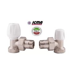 Kit Completo P/radiador Calefacción Válv+detentor+niple+roseta Icma - Bairesclimatizacion