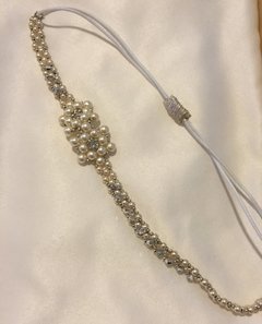 Vincha encantos de perlas Estilo vuki800 - Novias Romina Albizu