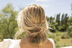 Tiara de critales dorada Estilo 7390 en internet