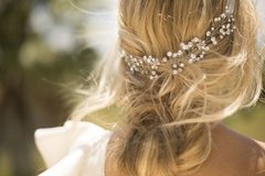 Tiara chispas strass silver Estilo 7423 - Novias Romina Albizu