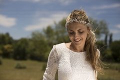 Tiara gotitas de agua plata Estilo 7492 en internet
