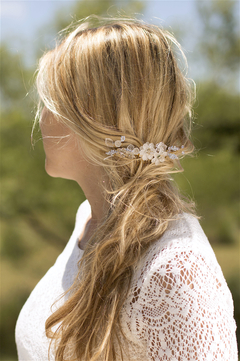 Peineta de flores heladas Style 7457 Candy - Light Blue - Gold