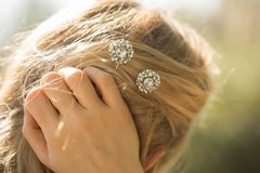 Horquilla plata y strass Estilo Pprimeh9003 - Novias Romina Albizu