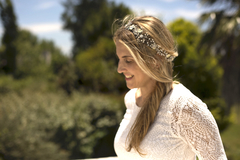 Tiara de flores y strass Estilo 7468 - comprar online