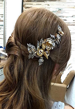Tocado Flores heladas Gold - comprar online