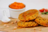 Hamburguesas de garbanzos con puré de calabaza