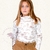 Remera con Cuello Volcado Estampa Bosque