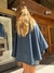 Cape Blue Fox fur & Blue Alpaca silk - Silvia y Mario