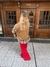 Imagen de Tan cashmere cape with groenland fox/ capa habano