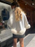 White cashmere & Groenland fox cape/ capa blanca