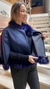 Capita reversible fox azul/ Blue fox reversible cape - Silvia y Mario
